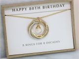 80th Birthday Gifts for Her 80th Birthday Gift Mom Moonstone Necklace Birthstone June