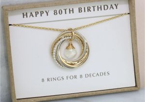 80th Birthday Gifts for Her 80th Birthday Gift Mom Moonstone Necklace Birthstone June