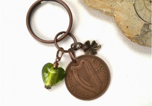 80th Birthday Gifts for Him Ireland 80th Birthday Gift 1937 Irish Penny Keychain Keyring Bag