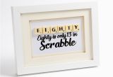 80th Birthday Gifts for Man Eighty is Only 13 In Scrabble Funny 80th Birthday