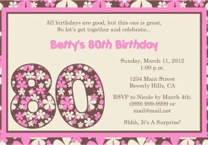 80th Birthday Invitation Templates Free 15 Sample 80th Birthday Invitations Templates Ideas