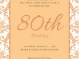 80th Birthday Invitation Templates Free 80th Birthday Party Invitations Template Business