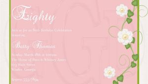 80th Birthday Invitation Wording Samples 15 Sample 80th Birthday Invitations Templates Ideas