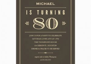 80th Birthday Invitations for A Man 80th Birthday Invitations for Men Zazzle