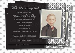 80th Birthday Invitations for A Man Adult Surprise Party Invite Invitation 40th 50th 60th