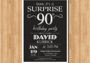 80th Birthday Invitations for A Man Surprise 90th Birthday Invitation for Men 70th 80th Adult