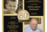 80th Birthday Party Invitations with Photos 80th Birthday Invitations then now 2 Photos Zazzle