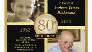 80th Birthday Party Invitations with Photos 80th Birthday Invitations then now 2 Photos Zazzle