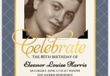 80th Birthday Party Invitations with Photos Vintage Photo Birthday Party Invitation 80th Birthday