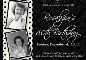 80th Birthday Party Photo Invitations 15 Sample 80th Birthday Invitations Templates Ideas