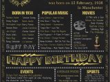 80th Birthday Present Ideas Male Australia 1938 Birthday Gift Uk Version 80th Personalized Birthday