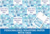 80th Birthday Present Male Australia Personalised Happy 80th Birthday Wrapping Paper Male