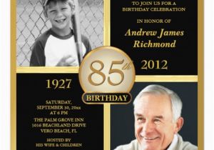 85 Birthday Invitations 85th Birthday Invitations then now Photos 5 25 Quot Square
