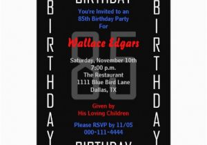 85 Birthday Invitations Personalized 85th Birthday Invitations