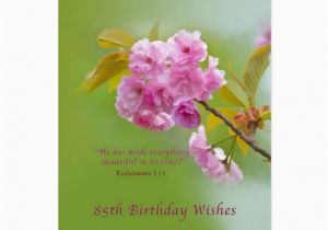 85th Birthday Card Verses Birthday 85th Cherry Blossoms Religious Card Zazzle