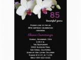 85th Birthday Invitation Wording 85th Birthday Party Invitation orchids 5 Quot X 7
