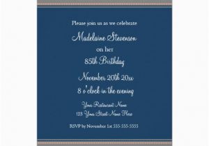 85th Birthday Invitation Wording Blue Damask 85th Birthday Party Invitations 5 Quot X 7