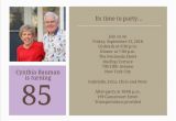 85th Birthday Invitation Wording Simple Squares 85th Birthday Invitation 80th Birthday