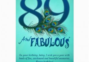 89th Birthday Card 89th Birthday Template Cards Zazzle