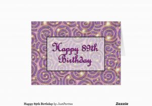 89th Birthday Card Happy 89th Birthday Greeting Card