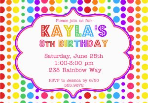 8th Birthday Invitation Templates Birthday Invites Birthday Party Invitations Free