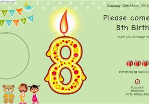 8th Birthday Invitation Templates Free 8th Birthday Party Invitation Card Online Invitations