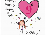 9 Year Old Birthday Card Sayings Happy Happy Happy 9th Birthday Juicy Lucy Designs