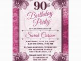 90 Birthday Invitation Templates 90th Birthday Party Invitations Party Invitations Templates