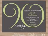 90 Year Old Birthday Invitations 90th Birthday Invite Valengo Style