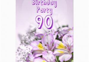 90 Year Old Birthday Invitations Birthday Party Invitation 90 Years Old 13 Cm X 18 Cm
