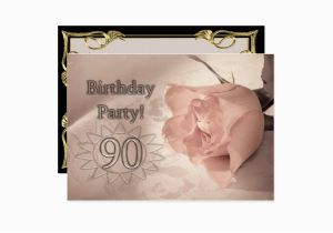 90 Year Old Birthday Invitations Birthday Party Invitation 90 Years Old Zazzle