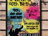 90s Birthday Invitation Templates 80 39 S 90 39 S Hip Hop Graffiti Birthday Invitations by