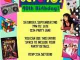 90s Birthday Invitation Templates 80 39 S and 90 39 S Party Invitation Editable Partygamesplus