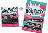 90s Birthday Invitation Templates 90 39 S Party Direct Mail Pinterest 90s Party