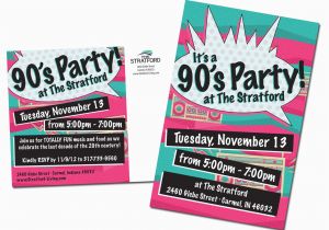 90s Birthday Invitation Templates 90 39 S Party Direct Mail Pinterest 90s Party