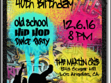 90s Birthday Invitation Templates 90s Hip Hop Graffiti Birthday Invitations Di 464