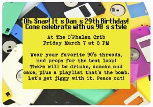 90s Birthday Invitation Templates 90s Party Invitation Wording Oxyline 09e7fc4fbe37