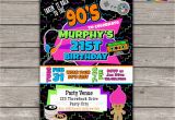 90s Birthday Invitation Templates Takin It Back to the 90s Retro Birthday Invite Personalized