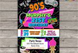 90s Birthday Invitation Templates Takin It Back to the 90s Retro Birthday Invite Personalized