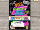 90s Birthday Invitation Templates Takin It Back to the 90s Retro Birthday Invite Personalized