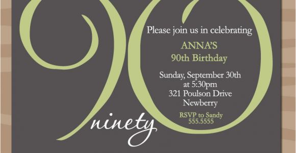 90th Birthday Celebration Invitation 15 90th Birthday Invitations Tips Sample Templates