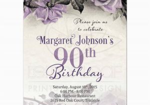 90th Birthday Celebration Invitation 90th Birthday Party Invitations Party Invitations Templates