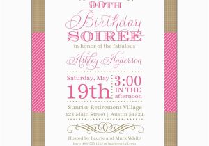 90th Birthday Celebration Invitation Nashville Pink 90th Birthday Invitations Paperstyle