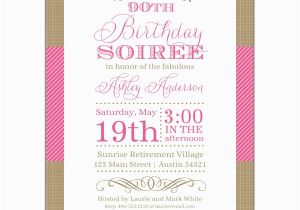 90th Birthday Celebration Invitation Nashville Pink 90th Birthday Invitations Paperstyle