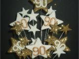 90th Birthday Decorations Discount Star Age 90th Birthday Cake topper In Gold White
