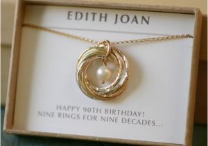 90th Birthday Gift Ideas for Her 90th Birthday Gift for Grandmother Necklace by