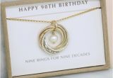 90th Birthday Gift Ideas for Her 90th Birthday Gift for Grandmother Necklace Gift for Mom