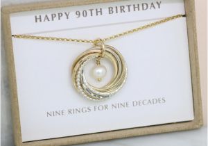 90th Birthday Gift Ideas for Her 90th Birthday Gift for Grandmother Necklace Gift for Mom