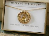 90th Birthday Gift Ideas for Her 90th Birthday Gift for Her Citrine Necklace Gold Grandmother