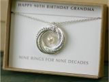 90th Birthday Gift Ideas for Her 90th Birthday Gift for Mother 9th Anniversary Necklace